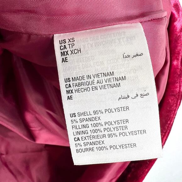 NWT Charter Club Magenta Velvet Quilted Vest XS - Picture 6 of 7